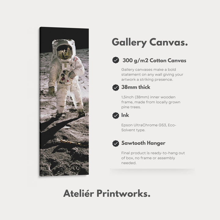 Long Vertical Wall Art Moon Walk Astronaut - Atelier Printworks