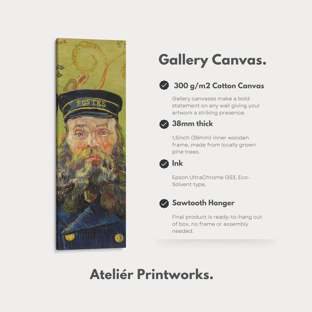 Van Gogh The Postman Narrow Vertical Wall Art - Atelier Printworks