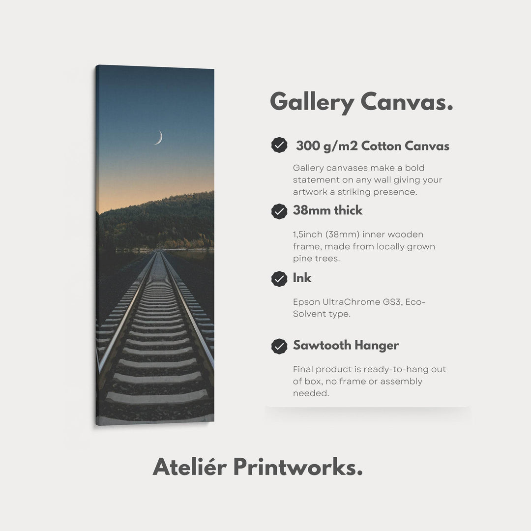 Railway Narrow Vertical Wall Art - Atelier Printworks