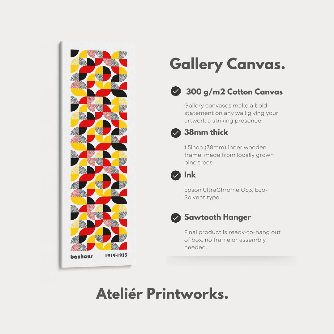 Long Narrow Mid Century Bauhaus Wall Decor - Atelier Printworks