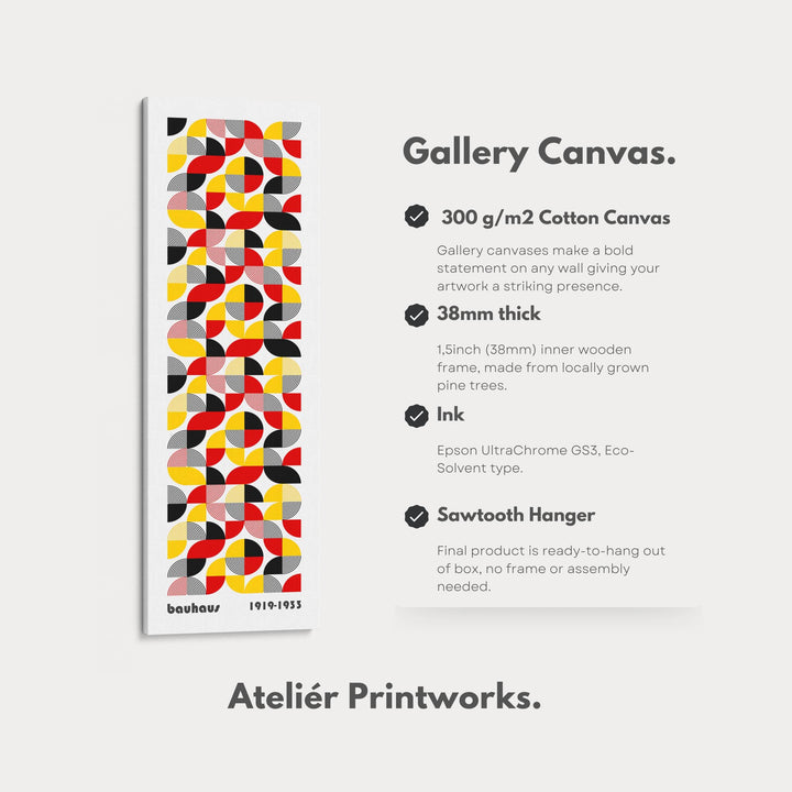 Long Narrow Mid Century Bauhaus Wall Decor - Atelier Printworks