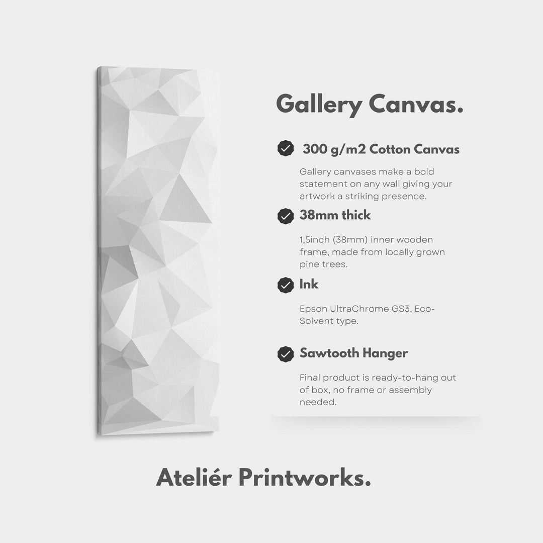 Abstract Black Stripes Vertical Framed Canvas Wall Art for Bedroom or Entryway - Atelier Printworks