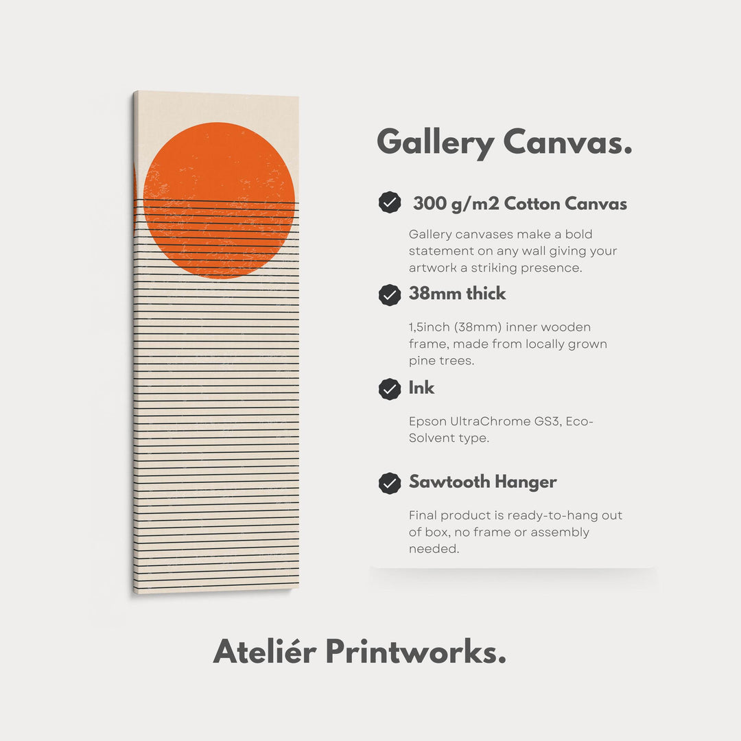 Geometric Grey Faceted Vertical Framed Canvas Wall Art for Office or Living Room - Atelier Printworks