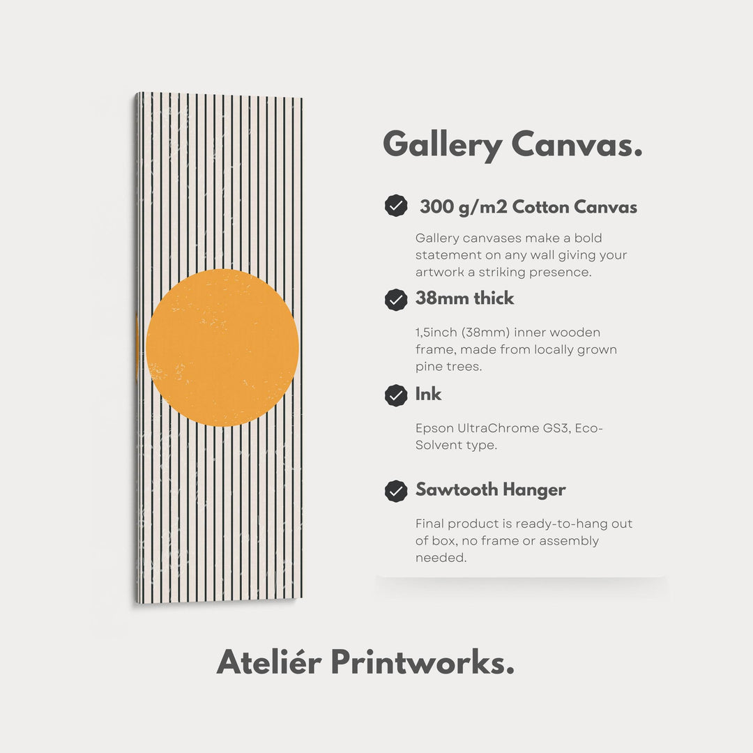 Minimalist Blue Block Vertical Framed Canvas Wall Art for Bedroom or Office - Atelier Printworks