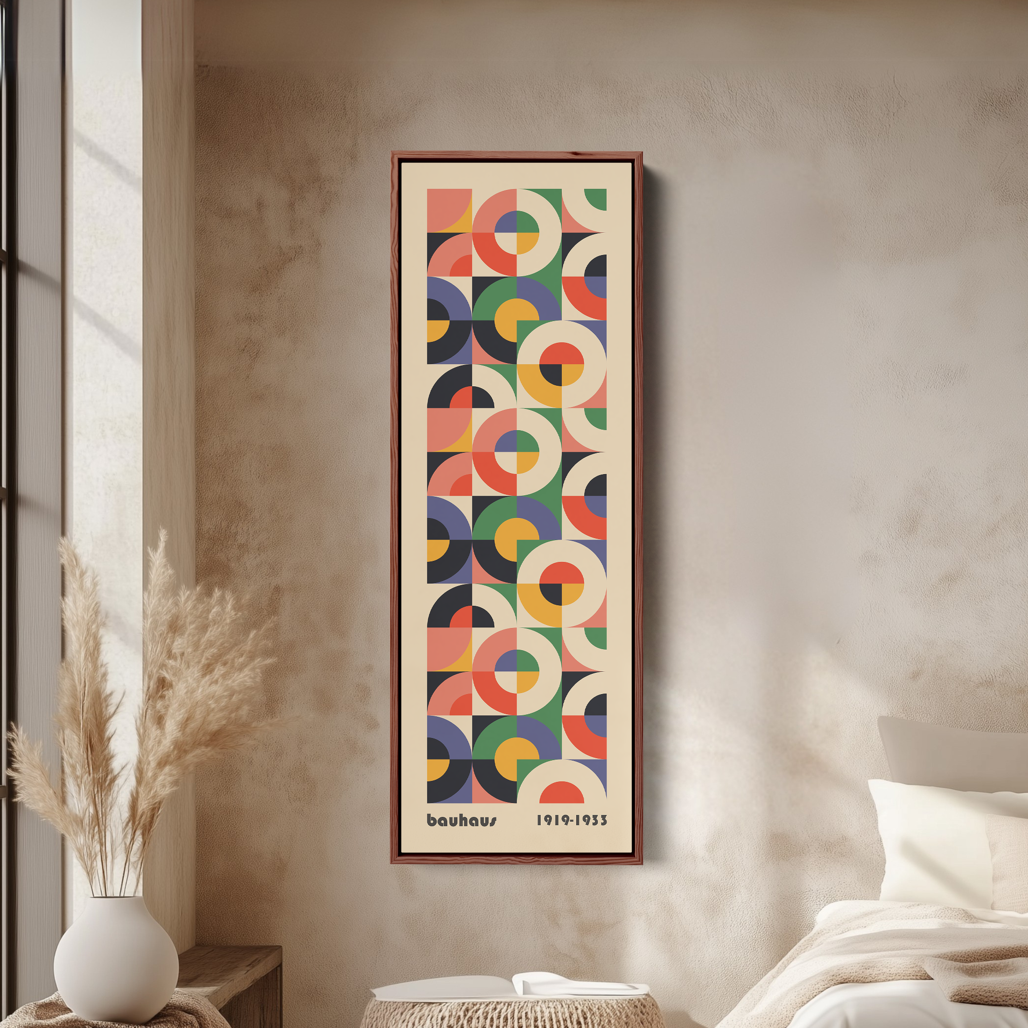 Long Bauhaus Framed Canvas