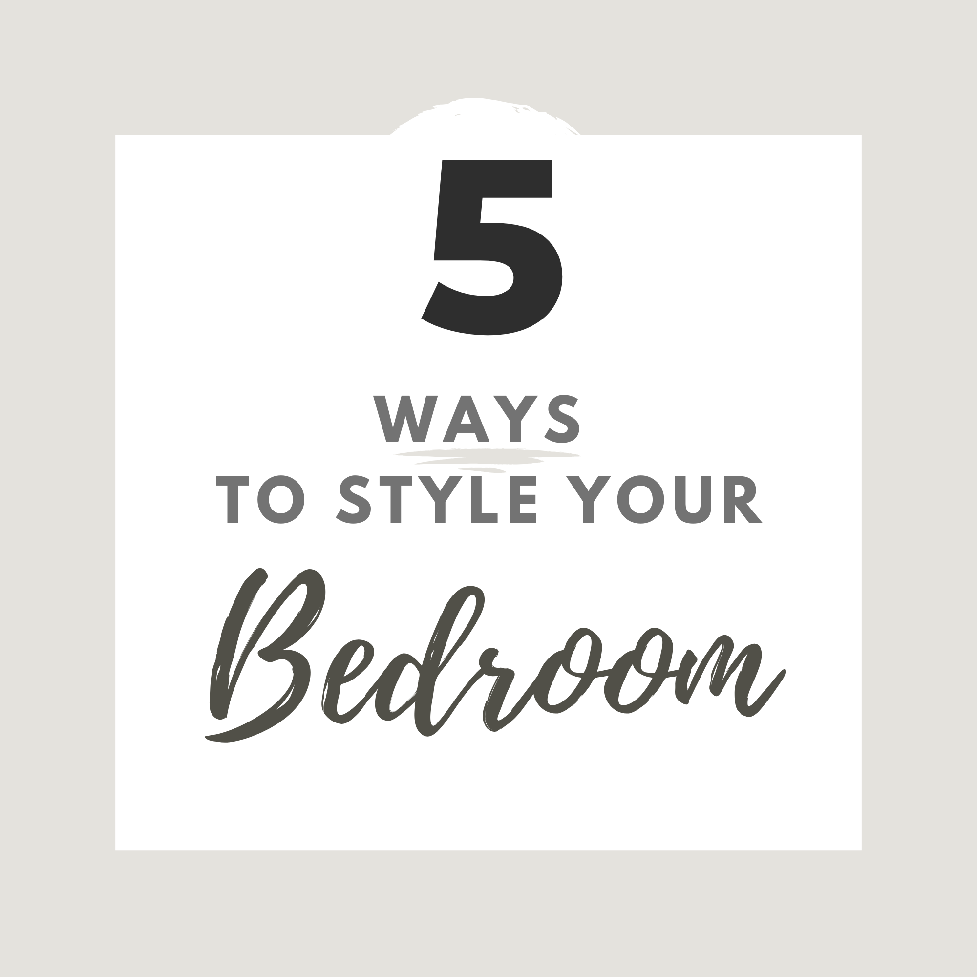 5 ways to style your bedroom