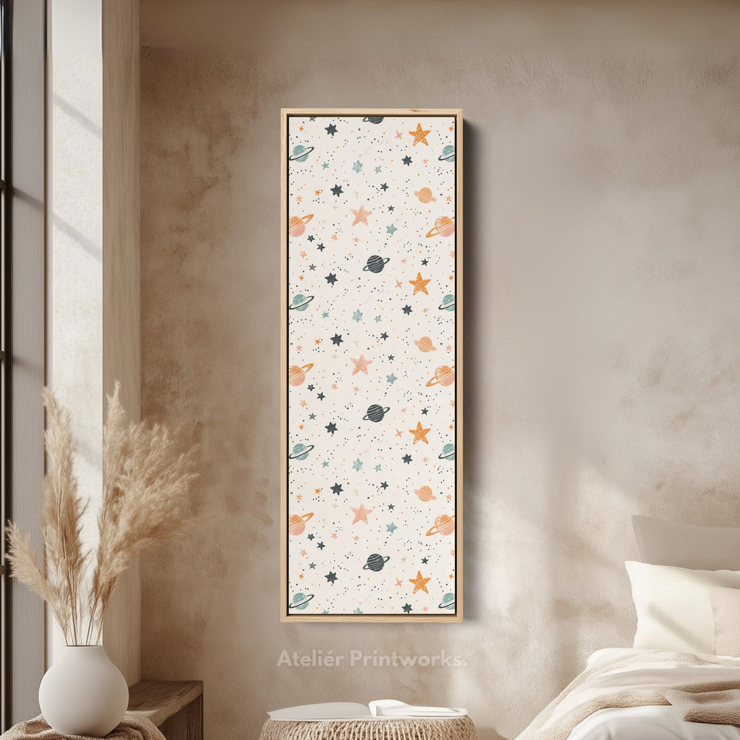 space narrow kids room wall art