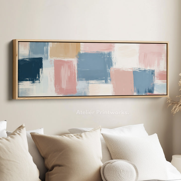 Abstract Pastel Horizontal Skinny Wall Art - H0012