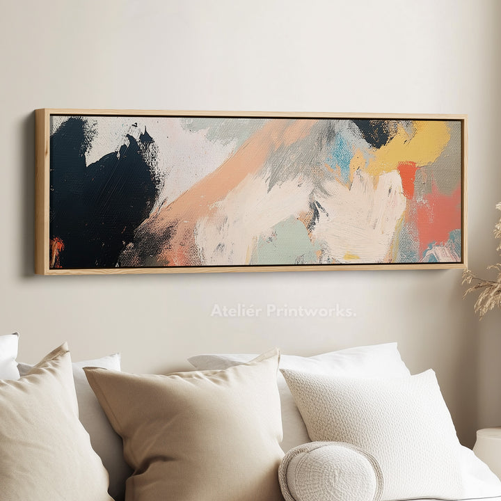 Bold Abstract Long Narrow Horizontal Wall Art - H0016