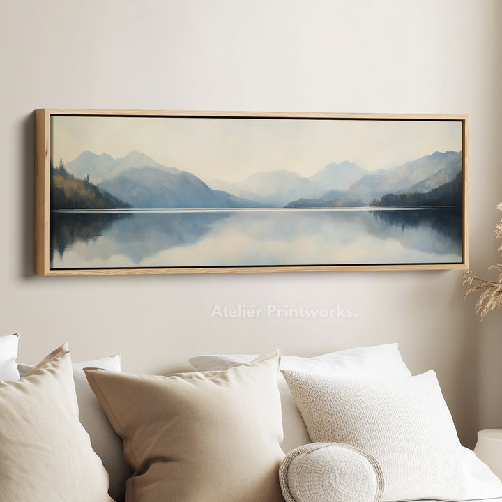 Abstract Mountain and Lake Horizontal Wall Art - H0023