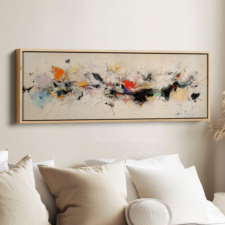 Abstract Expressionist Horizontal Long Wall Art - H0027