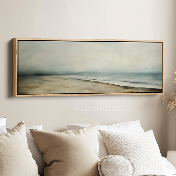 Abstract Beach Seascape Long Horizontal Wall Art - H0030