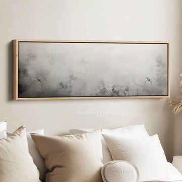 Black & White Framed Canvas Long Narrow Horizontal Wall Art - Atelier Printworks