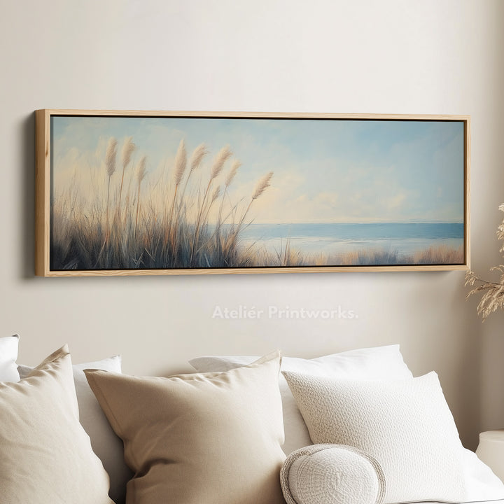 Pampas Grass Large Long Canvas Horizontal Wall Art - H0126