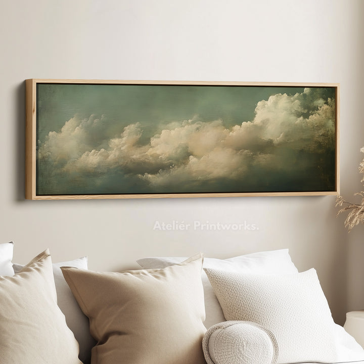 Vintage Cloud Horizontal Long Narrow Wall Decor - H0170