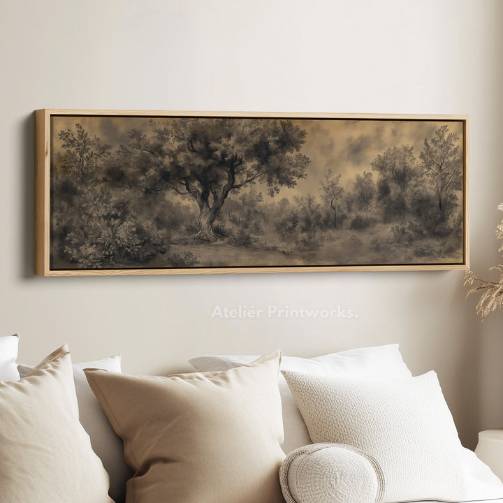 Vintage Forest Long Narrow Horizontal Wall Art - H0213