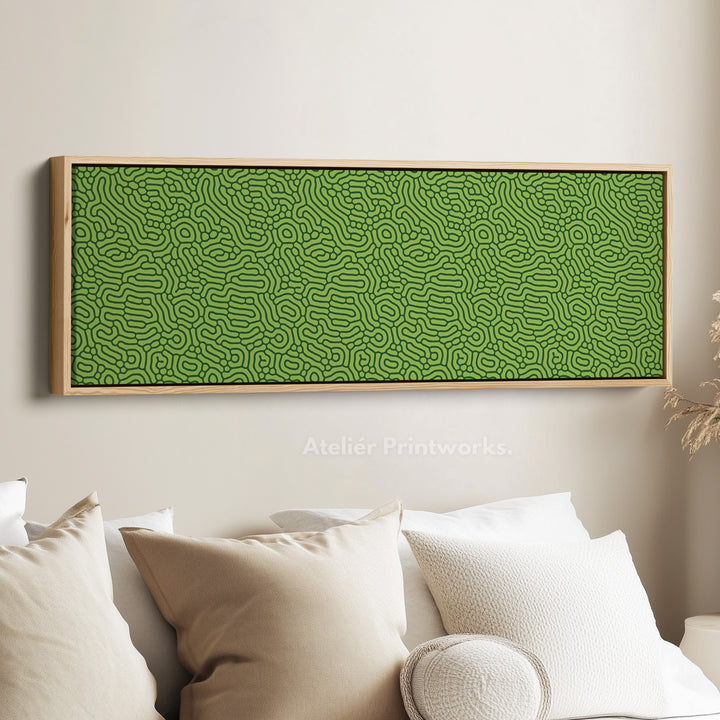 Green Organic Pattern Panoramic Long Wall Decor - H0337