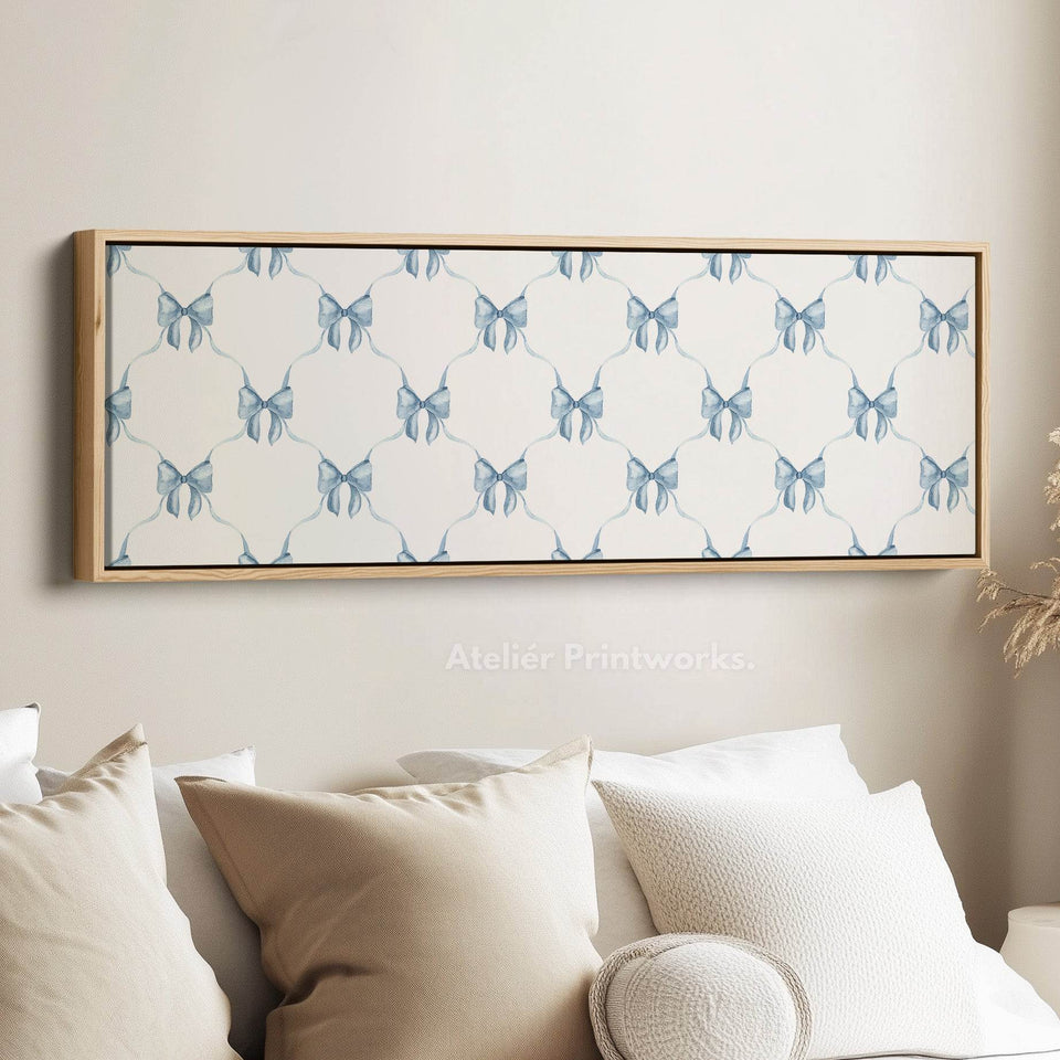 Blue Bows Panoramic Wall Decor - Atelier Printworks