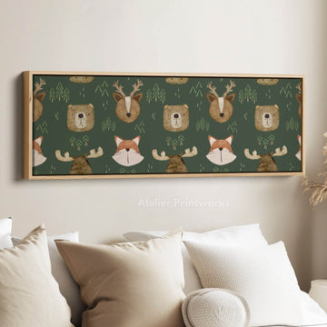 Woodland Animals Narrow Kids Wall Decor - Atelier Printworks