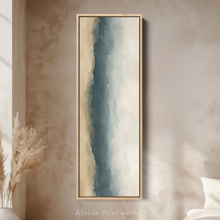 Tall Slim Vertical Long Abstract Canvas Wall Decor - V0044