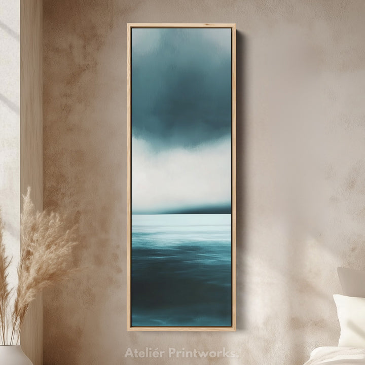 Abstract Ocean Large Vertical Wall Art Canvas - V0056