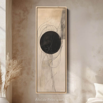Minimalist Abstract Vertical Thin Large Wall Art Canvas - Atelier Printworks