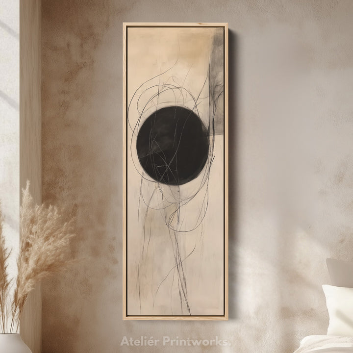 Minimalist Abstract Vertical Thin Large Wall Art Canvas - V0065