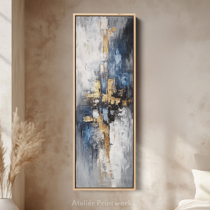 Modern Abstract Vertical Thin Large Wall Art Canvas - V0066