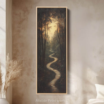 Forest Path Large Vertical Canvas Wall Decor - Atelier Printworks