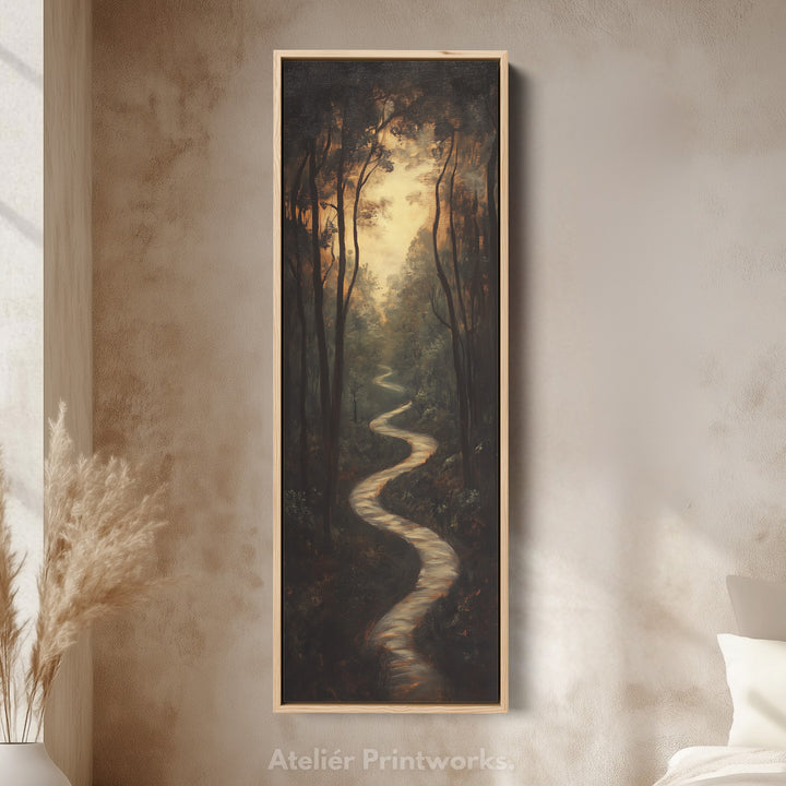 Forest Path Large Vertical Canvas Wall Decor - V0072