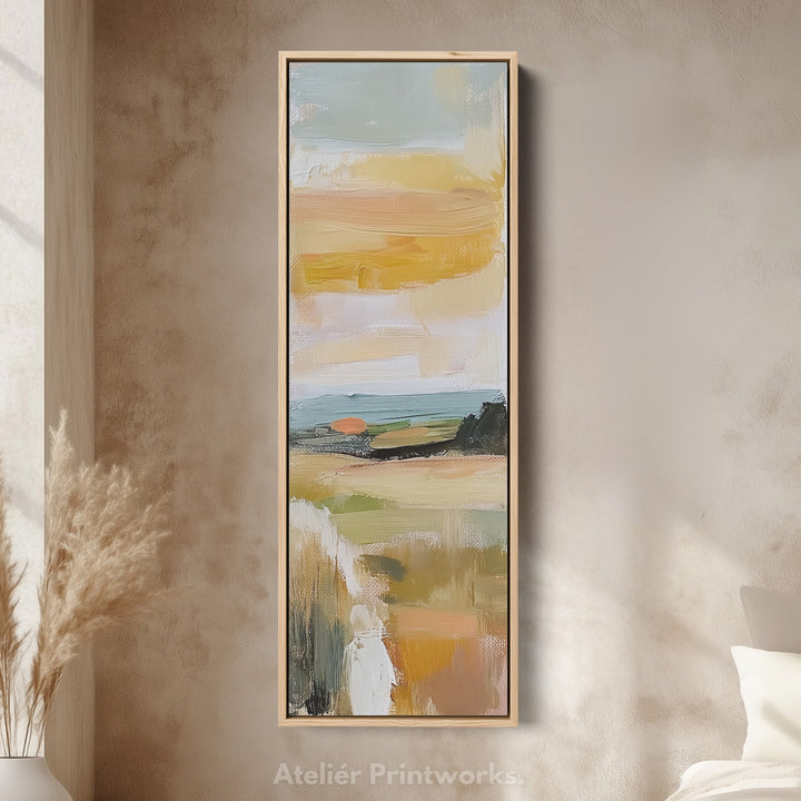 Abstract Landscape Big Framed Picture Vertical Wall Art - V0073