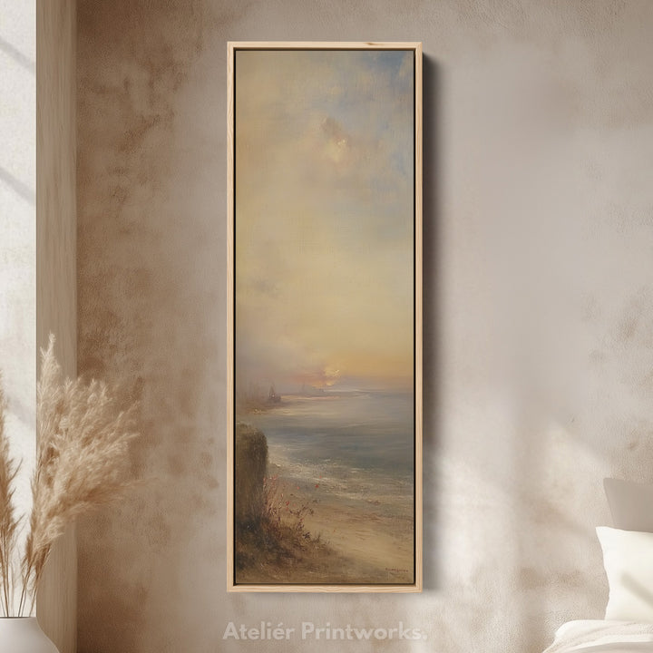 Long Narrow Vertical Large Wall Decor Vintage Ocean - V0103