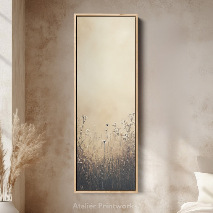 Wild Meadow Vertical Tall Wall Art Large Framed Canvas - V0115