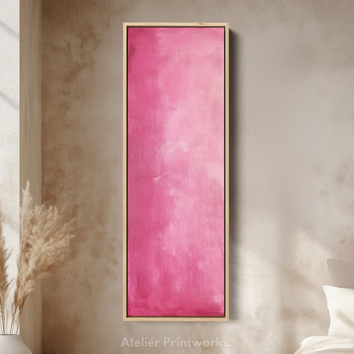 Vertical Wall Art Pink - Living Room Tall Long Narrow Vertical Wall Decor - V0127