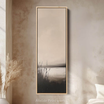 Minimalist Neutral Long Narrow Vertical Wall Art Large Canvas Decor - Atelier Printworks