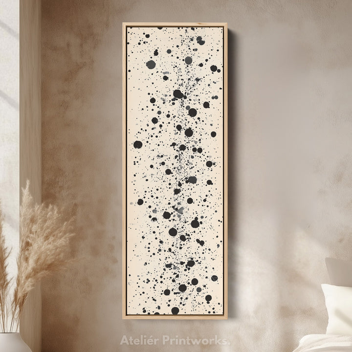 Abstract Dots Tall Vertical Large Framed Canvas - V0178