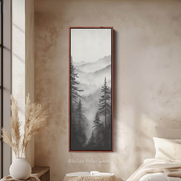 Neutral Forest Long Vertical Wall Art - Atelier Printworks