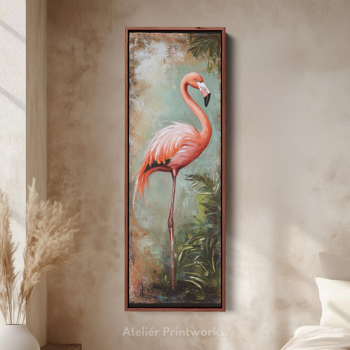 Pink Flamingo Tall Vertical Wall Decor - V0234