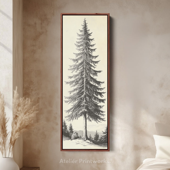 Vintage Pine Tree Vertical Wall Decor - V0241