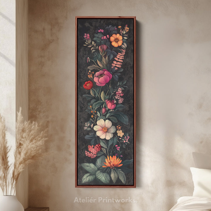 Floral Watercolor Vertical Long Wall Decor - V0254