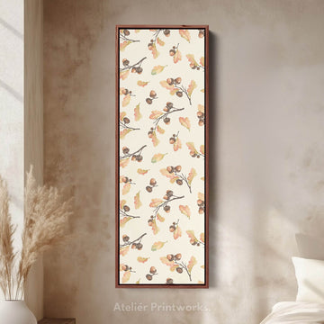 Acorn Illustration Long Vertical Framed Wall Decor - Atelier Printworks