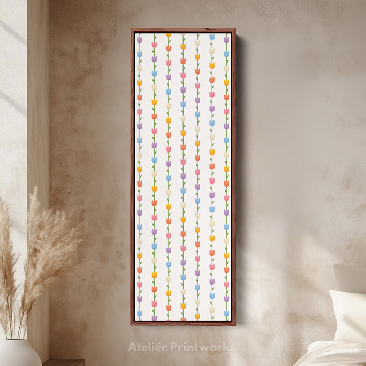 Vertical Colorful Tulips Kids Room Wall Decor - V0324