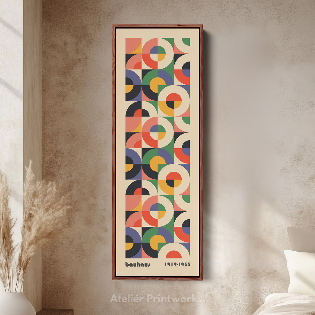 洋書 WALL ELEMENTS ART WALL Bauhaus Mid Century Geometric Long Vertical Wall Art