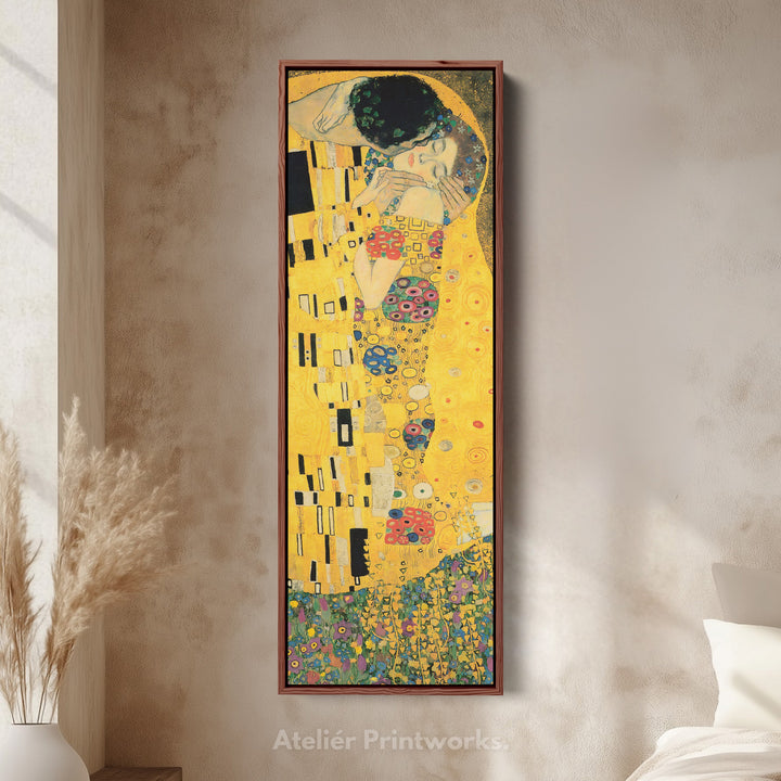 The Kiss Gustav Klimt Famous Art Vertical Long Wall Decor - V0352