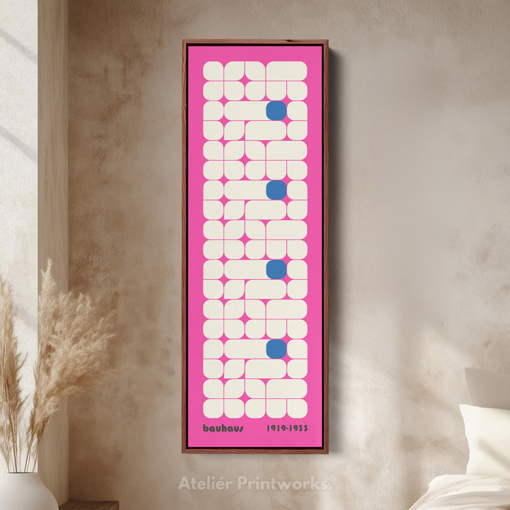Vertical Pink Wall Decor Bauhaus Mid Century - V0364