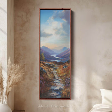 Mountain Painting Tall Narrow Vertical Artwork - Atelier Printworks