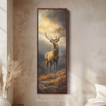 Stag Tall Narrow Skinny Canvas Artwork - Atelier Printworks