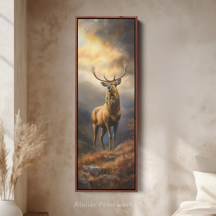 Stag Tall Narrow Skinny Canvas Artwork - V0017