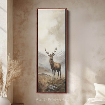 Stag Canvas Tall Narrow Skinny Artwork - Atelier Printworks