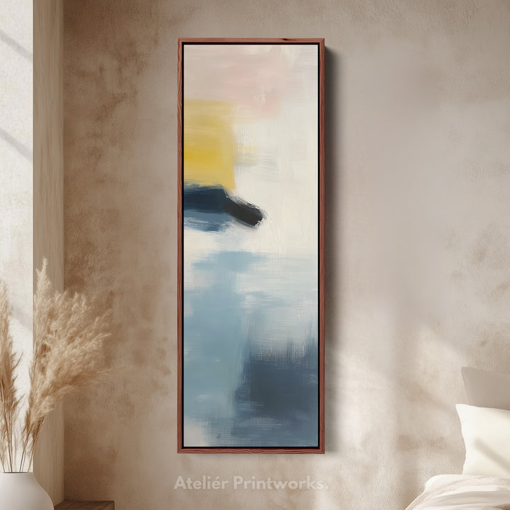 Tall Skinny Vertical Pastel Abstract Wall Art - V0027